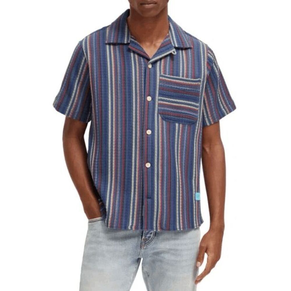 Scotch & Soda Multicolor Striped Casual Button Down Shirt